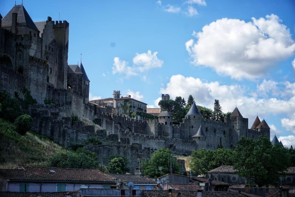 Emplacement N°1+terrasse Vue+cite+trivalle+clim * Carcassonne